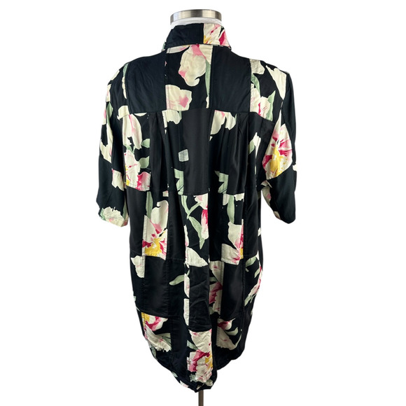 Vtg 90s We Be Bop Floral Tunic Patchwork Colorful Art to Wear Retro Plus Size 1X - Picture 8 of 12